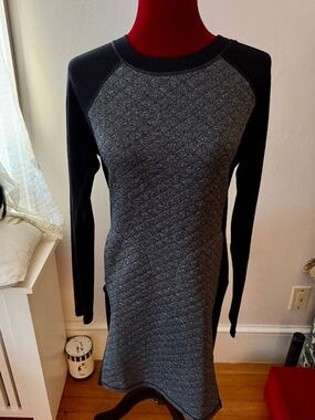 Smartwool Dress Wms Black Gray Diamond Peak Quilted front size Med
